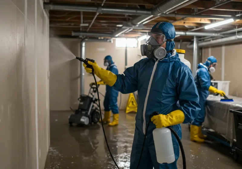 Basement Sanitization and Antimicrobial Treatment process in Bradford County, FL