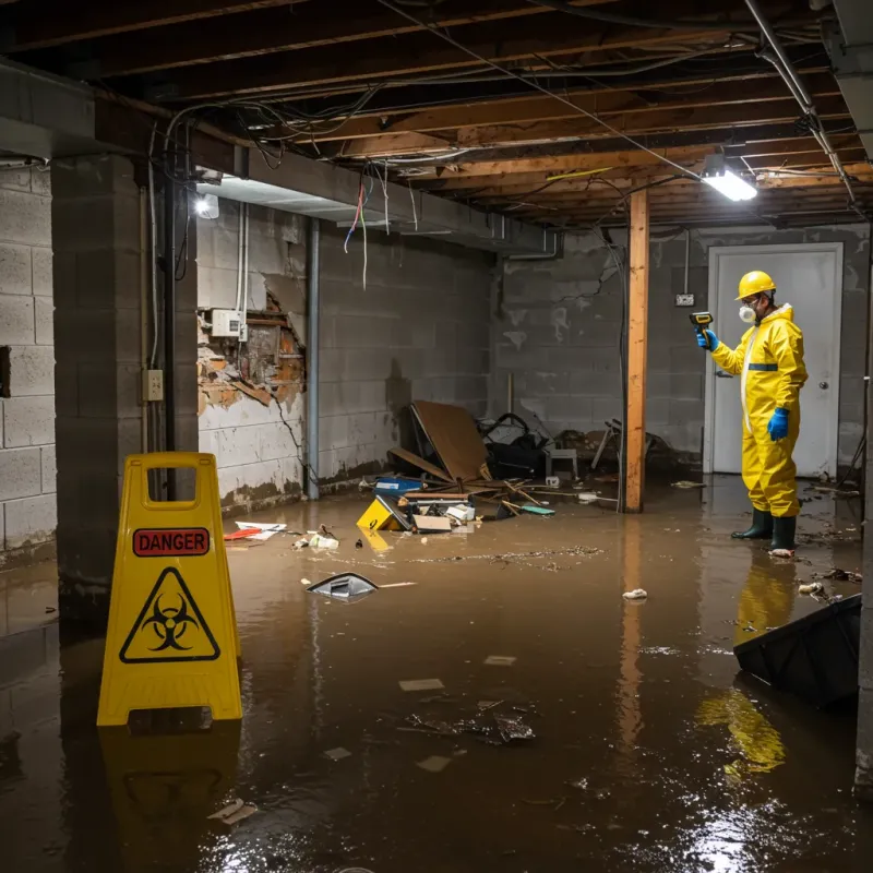 Flooded Basement Electrical Hazard in Bradford County, FL Property